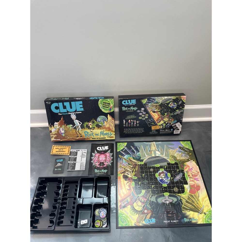 Clue Rick and Morty Back in Blackout Board Game Replacement Pieces - new cards +